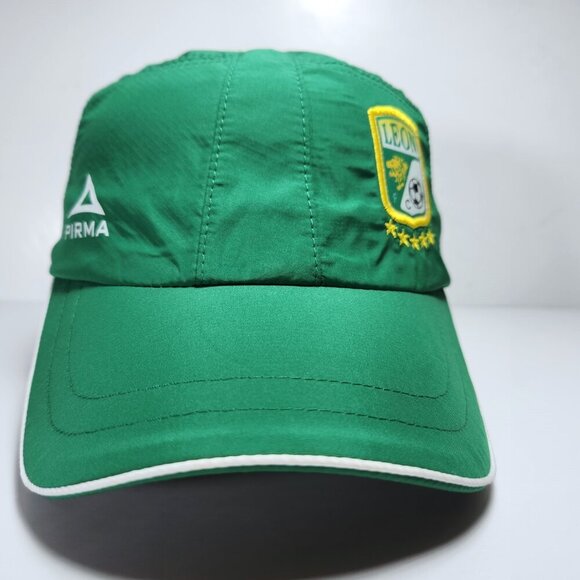 Pirma Hat Cap Leon Mexico FC Soccer Logo Hook & Loop Green Breathable Cycling - Picture 6 of 13